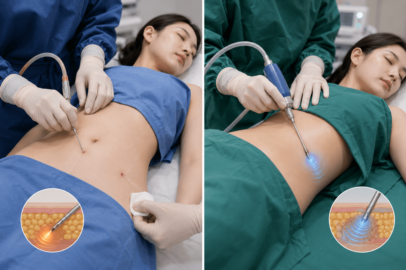 LAMS vs Vaser Liposuction: Technology, Recovery, and Expected Results